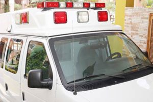 Ambulance responding to medical emergency