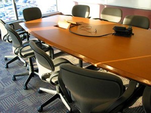 Conference Room Where a Pre Trial Deposition Will Take Place