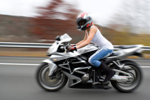 Female motorcycle rider