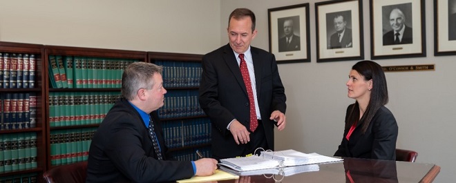Attorneys in meeting